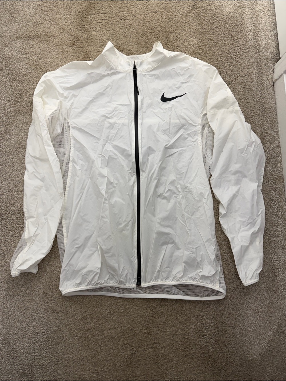 Nike Pro Elite Lightweight Windbreaker Running Jacket DH8666-100 White Large